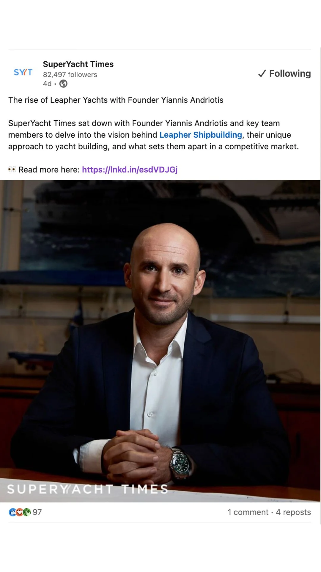 SuperYacht Times Article